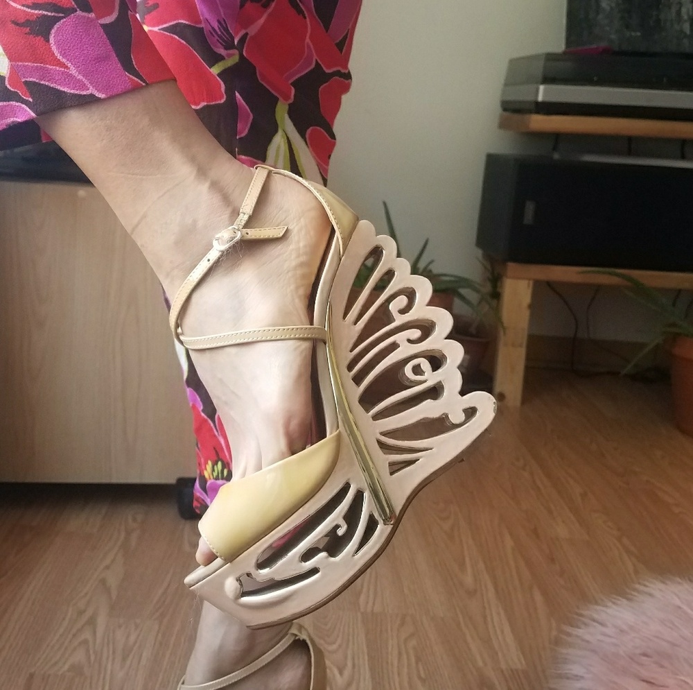 Vintage Wild Nude painted platforms - Picture 3 of 8